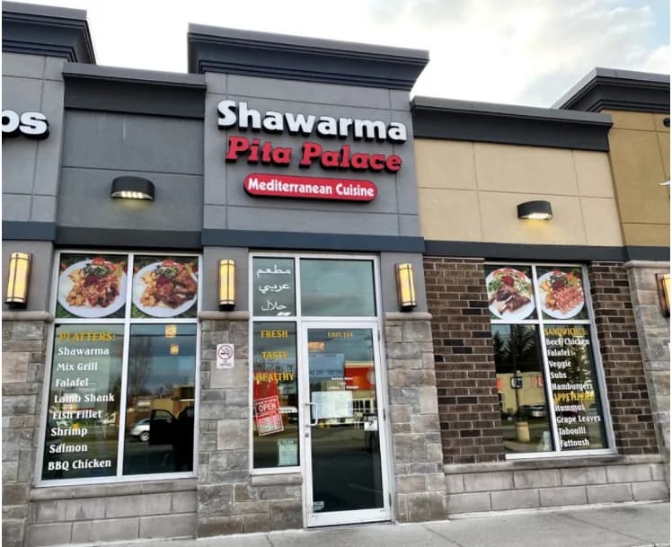 Shawarma Pita Palace plaza storefront